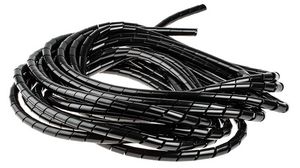 Cable Spiral Wrap Tubing, 32mm, Polyethylene, 10m, Black